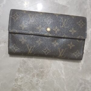 Authentic Louis Vuitton Brown and Tan Monogram Wallet Or Clutch